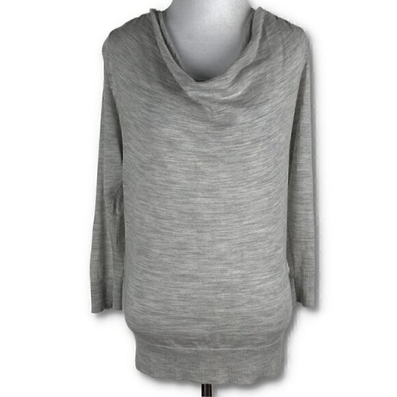 Club Monaco Womens top size XS 100% wool gray open back cowl neck - Picture 10 of 10